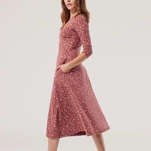 Pact Fit & Flare Midi Party Dress